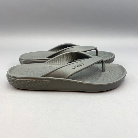 CROCS Shoes - Crocs Crocband Iconic Comfort Flip-Flop Sandals Womens US 10 Men's US 8 Gray